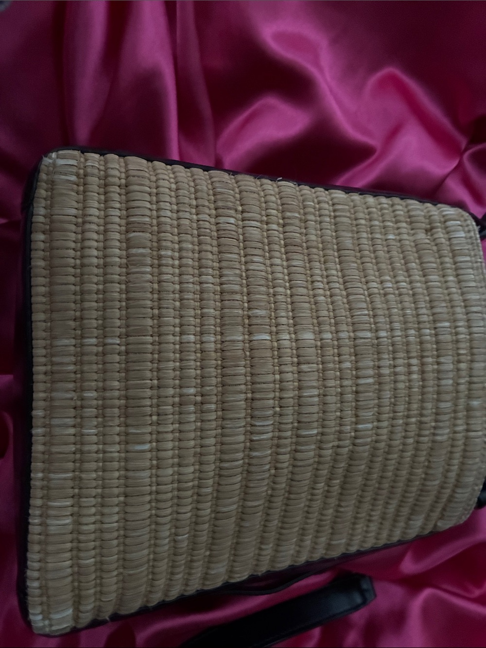 A.P.C. Black & Natural Straw Shoulder Bag - Picture 13 of 13